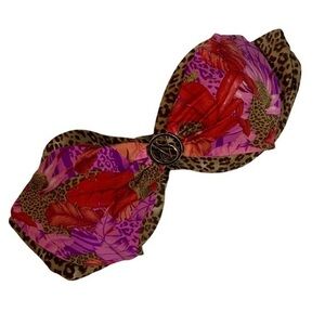 Victoria’s Secret Leopard Red Padded Bikini Top